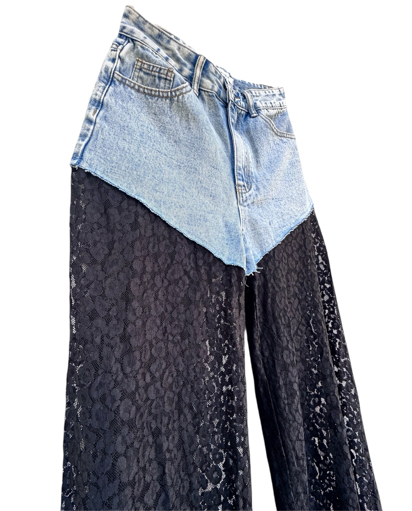 Jeans with Lace Accent