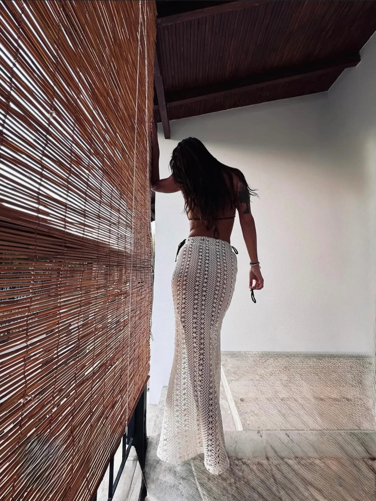 Knitted Skirt Élégance Blanche