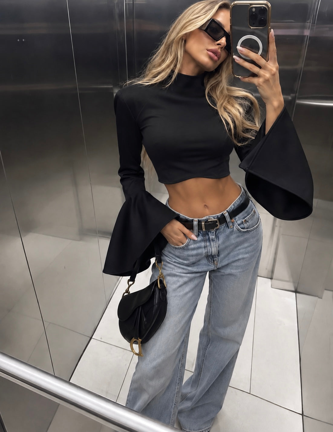 Blouse Bell Crop