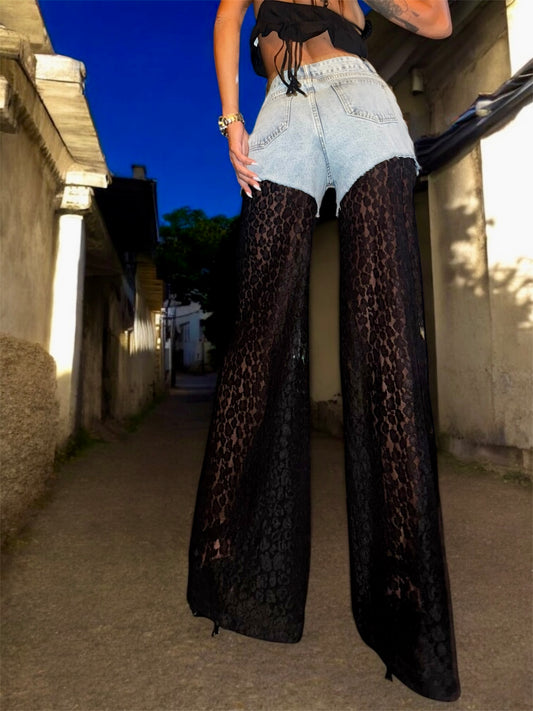 Jeans with Lace Accent 