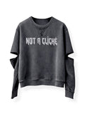 Blouse with Shiny Inscription