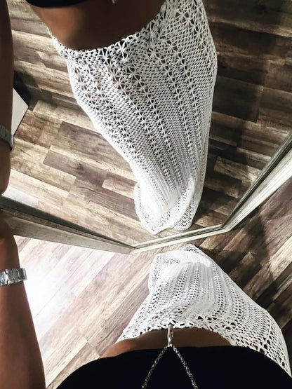 Knitted Skirt Élégance Blanche