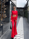 Lace Suit Scarlet